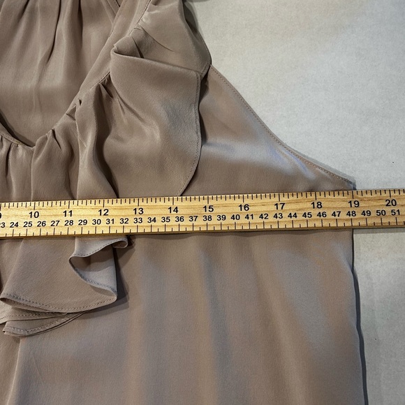 Geren Ford Pale Lavender Sleeveless Silk Ruffle Blouse‎ Small - Picture 14 of 17